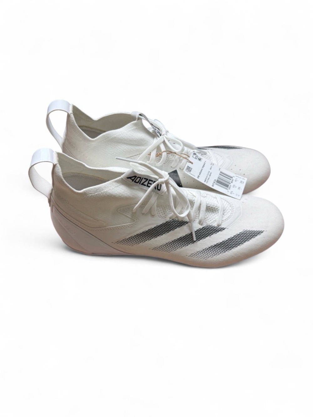 NWT Mens US 11 ADIDAS ADIZERO IMPACT+ MOLDED FOOTBALL CLEATS WHITE/BLACK IH7424